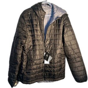 Highland Jacket Black/gun metal Men's Hooded Puffer Jacket SZ XL NEW